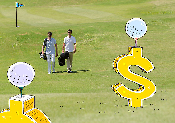 주간 서양인 편집이미지 남자 골프 비즈니스 골프장 합성일러스트 성인 야외 두명 경제 달러 골프가방 골프티 골프깃발 이미지편집 AI파일 자연요소 외국인 돈 가방 스포츠시설 골프용품 사람 구기 깃발 파일형식 벡터