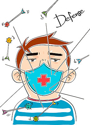 남자 일러스트 화살 마스크 한명 성인 예방 박테리아 국내일러스트 AI파일 1 의학 사람 파일형식 벡터