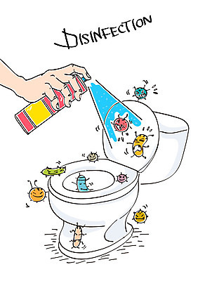 손 일러스트 신체부위 바이러스 예방 변기 박테리아 살균소독제 소독 소독약 소독제 국내일러스트 AI파일 의학 사람 파일형식 벡터