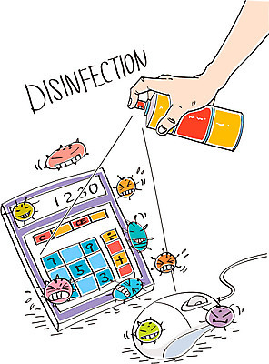 손 일러스트 신체부위 계산기 마우스 바이러스 예방 박테리아 살균소독제 소독 소독약 소독제 국내일러스트 AI파일 의학 문구용품 사람 컴퓨터용품 장비 파일형식 벡터