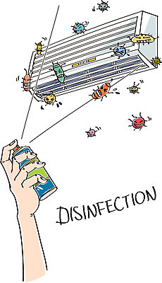 손 일러스트 신체부위 바이러스 에어컨 예방 박테리아 살균소독제 소독 소독약 소독제 국내일러스트 AI파일 의학 사람 가전제품 파일형식 벡터