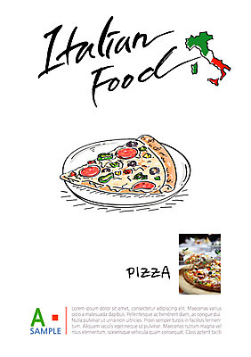 음식 일러스트 캘리그라피 피자 사람없음 이탈리아 이탈리아음식 전단 이탈리아지도 조각피자 국내일러스트 AI파일 유럽 지도 패스트푸드 서양음식 홍보물 파일형식 벡터
