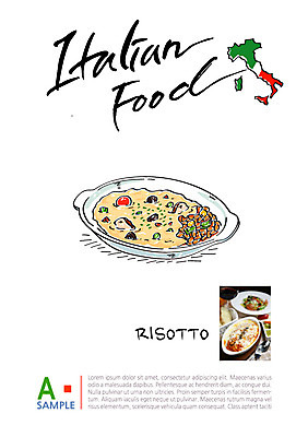 음식 일러스트 캘리그라피 사람없음 이탈리아 이탈리아음식 전단 리조또 이탈리아지도 국내일러스트 AI파일 유럽 지도 서양음식 홍보물 파일형식 벡터