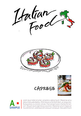 음식 일러스트 캘리그라피 사람없음 이탈리아 이탈리아음식 전단 이탈리아지도 카프레제 국내일러스트 AI파일 유럽 지도 서양음식 샐러드 홍보물 파일형식 벡터