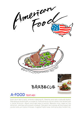 음식 일러스트 캘리그라피 사람없음 미국 바비큐 전단 미국음식 미국지도 국내일러스트 AI파일 지도 북아메리카 서양음식 홍보물 파일형식 벡터