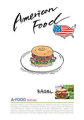 음식 일러스트 캘리그라피 사람없음 미국 전단 베이글 미국음식 미국지도 베이글샌드위치 국내일러스트 AI파일 빵 지도 북아메리카 서양음식 샌드위치 홍보물 파일형식 벡터