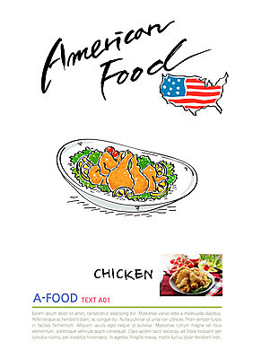 음식 일러스트 캘리그라피 사람없음 치킨 미국 전단 미국음식 미국지도 국내일러스트 AI파일 지도 북아메리카 서양음식 홍보물 닭고기요리 파일형식 벡터