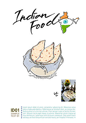 음식 일러스트 캘리그라피 사람없음 난 인도 전단 인도음식 동남아음식 국내일러스트 AI파일 아시아 홍보물 동양음식 파일형식 벡터