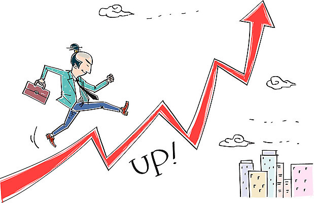 구름 남자 화살표 서류가방 일러스트 비즈니스 한명 빌딩 성인 경제 일본 비즈니스맨 사무라이 국내일러스트 AI파일 자연요소 1 아시아 가방 사람 건물 직장인 파일형식 벡터