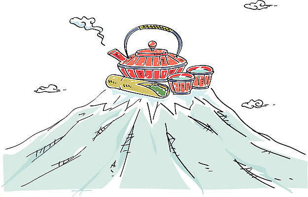 구름 일러스트 사람없음 일본 찻잔 찻주전자 후지산 국내일러스트 AI파일 자연요소 아시아 주전자 잔 산 세계문화유산 파일형식 벡터