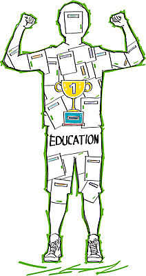 교육 남자 어린이 일러스트 한명 책 트로피 국내일러스트 AI파일 1 사람 상_우승 파일형식 벡터
