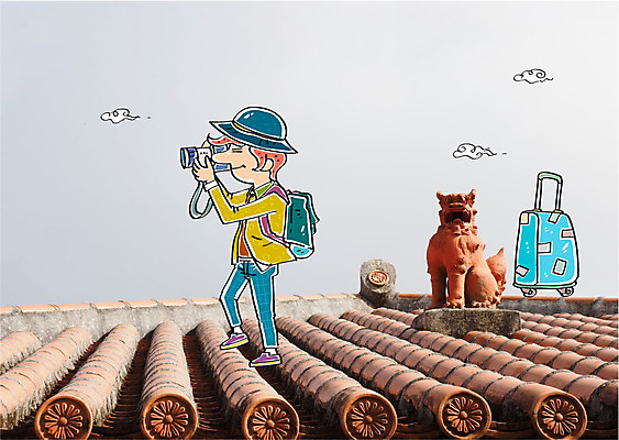 주간 구름 편집이미지 남자 여행 지붕 합성일러스트 한명 성인 야외 여행객 카메라 캐리어 사진촬영 합성 이미지편집 AI파일 자연요소 1 사람 전자제품 여행가방 촬영 파일형식 벡터