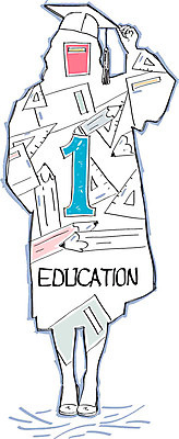 1 여자 교육 일러스트 학사모 한명 성인 책 연필 삼각자 국내일러스트 AI파일 모자_잡화 졸업 학용품 자 사람 필기구 파일형식 벡터