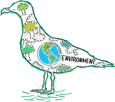 나무 일러스트 조류 사람없음 환경 지구모양 국내일러스트 AI파일 모양 식물 동물 지구 파일형식 벡터
