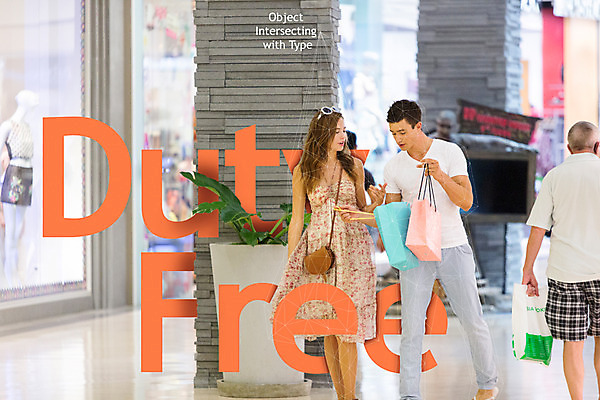 PSD 서양인 편집이미지 커플 알파벳 여자 남자 실내 성인 타이포그라피 두명 쇼핑 쇼핑백 상점 디지털합성 면세점 폴리곤 디지털아트 이미지편집 외국인 문자 영어 가방 관계 사람 내부 파일형식