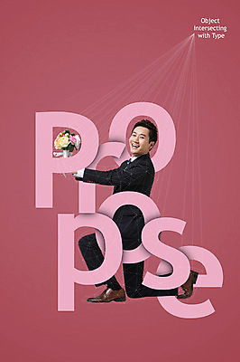 PSD 편집이미지 알파벳 남자 꽃다발 프로포즈 한명 정장 성인 타이포그라피 한국인 무릎꿇기 디지털합성 폴리곤 디지털아트 이미지편집 문자 1 영어 옷 꽃 모션 사람 동양인 파일형식