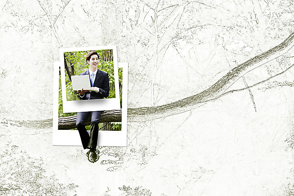 JPG 편집이미지 남자 프레임 한명 정장 성인 노트북 한국인 나뭇가지 비즈니스맨 콜라주 폴라로이드사진 사진필름 디지털아트 이미지편집 편집실사 나무 1 옷 비즈니스 사람 동양인 전자제품 직장인 필름 CG 폴라로이드 파일형식