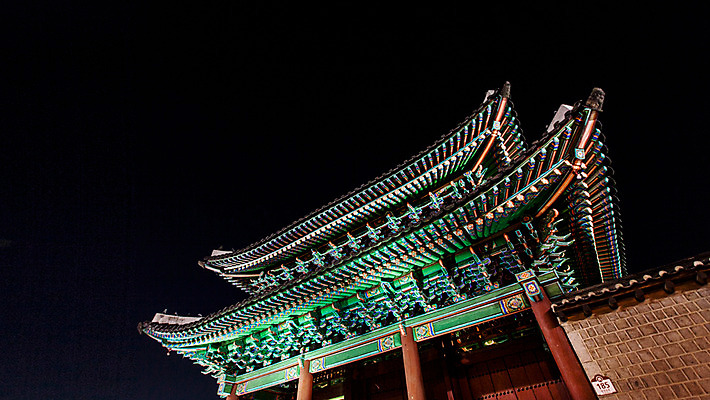 포토 JPG 전통 건축 야경 하늘 서울 사람없음 야외 궁전 종로 창경궁 국내포토 고건축 한국 야간 파일형식 풍경_경치