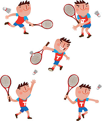 남자 스티커 일러스트 여러명 성인 세트 운동 건강관리 배드민턴라켓 셔틀콕 배드민턴 배드민턴선수 베드민턴선수 국내일러스트 AI파일 스포츠용품 다수 운동선수 건강 관리 사람 구기 라켓 베드민턴 파일형식 벡터