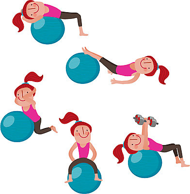 여자 스티커 일러스트 여러명 성인 세트 운동 건강관리 스트레칭 아령 짐볼 국내일러스트 AI파일 다수 건강 관리 사람 파일형식 벡터