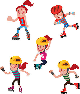 여자 남자 스티커 일러스트 여러명 성인 세트 운동 건강관리 롤러블레이드 헬멧 국내일러스트 AI파일 다수 건강 관리 사람 취미 보호장비 파일형식 벡터