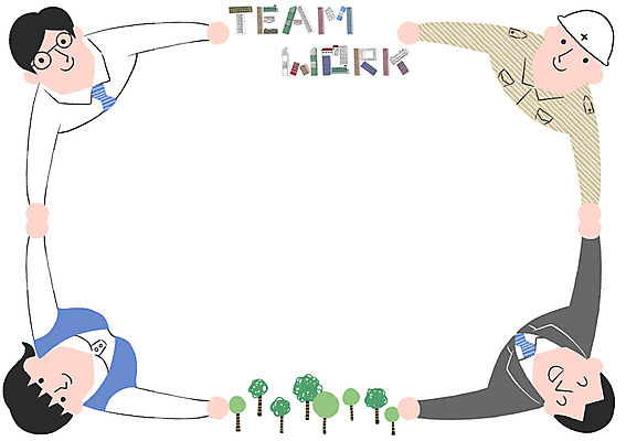 PSD 나무 여자 남자 일러스트 비즈니스 협력 프레임 빌딩 여러명 성인 손잡기 노사화합 노사협력 국내일러스트 식물 다수 모션 사람 건물 파일형식