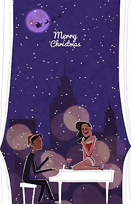 PSD 여자 남자 포스터 악기 크리스마스 와인잔 일러스트 산타모자 성인 두명 공연 눈 커튼 건반 피아노 마이크 뮤지컬 국내일러스트 자연요소 모자_잡화 기념일 음악 음향기기 술잔 날씨 사람 이벤트 건반악기 파일형식