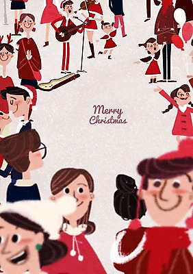 PSD 여자 남자 포스터 어린이 크리스마스 일러스트 여러명 성인 공연 마이크 풍선 길거리공연 국내일러스트 기념일 음향기기 다수 사람 이벤트 파일형식