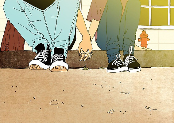 주간 PSD 커플 여자 남자 일러스트 성인 야외 두명 신체부위 손잡기 다리 설레임 아트툰 국내일러스트 자연요소 감정 관계 모션 사람 그림 파일형식