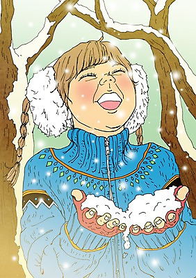 주간 PSD 나무 여자 어린이 장갑 겨울 일러스트 한명 야외 눈 귀마개 설레임 아트툰 국내일러스트 자연요소 식물 1 잡화 계절 감정 날씨 사람 그림 파일형식