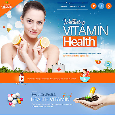 PSD 서양인 템플릿 여자 웹템플릿 이벤트페이지 건강 이벤트 성인 두명 알약 레몬 비타민 웰빙음식 이미지템플릿 외국인 웰빙 과일 사람 약 페이지 건강식 영양소 파일형식