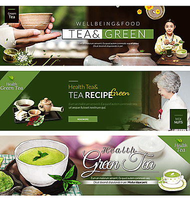 PSD 템플릿 배너 여자 웹템플릿 건강 이벤트 성인 세명 한국인 찻잔 한복 찻주전자 녹차 이벤트배너 웹배너 이미지템플릿 한국전통 주전자 잔 사람 동양인 차_음료 전통의상 파일형식