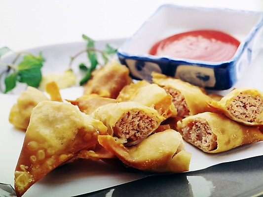 포토 JPG 접시 음식 사람없음 소스 만두 종지 튀김만두 일본음식 국내포토 그릇 식기 튀김 양념 파일형식