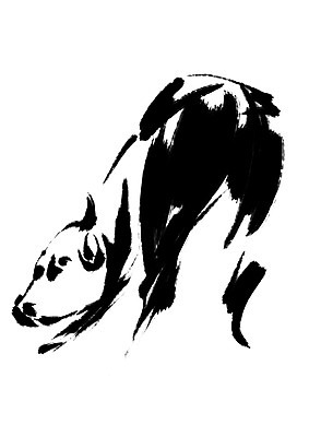 PSD 한마리 일러스트 캘리그라피 사람없음 십이지신 소띠 소 국내일러스트 1 포유류 파일형식