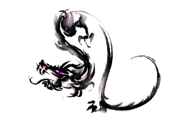 PSD 한마리 일러스트 캘리그라피 사람없음 용띠 십이지신 용 국내일러스트 1 파일형식