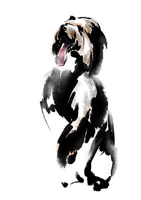 PSD 한마리 일러스트 캘리그라피 사람없음 십이지신 개 개띠 국내일러스트 1 포유류 파일형식