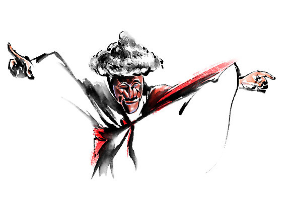 PSD 한국전통 전통 일러스트 캘리그라피 한명 사람 상반신 한복 탈춤 탈 국내일러스트 1 한국 가면 전통의상 전통공연 전통무용 파일형식