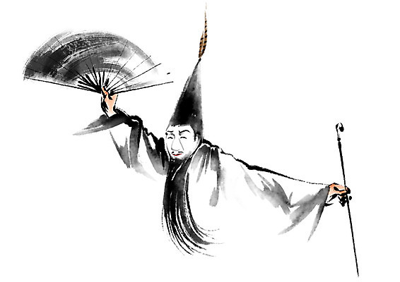 PSD 한국전통 전통 일러스트 캘리그라피 한명 사람 상반신 부채 탈춤 탈 국내일러스트 1 한국 가면 전통공연 전통무용 파일형식