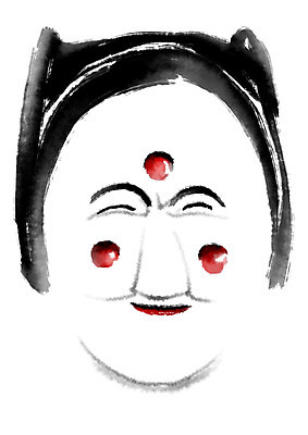 PSD 한국전통 전통 일러스트 캘리그라피 전통소품 사람없음 한개 탈 각시탈 국내일러스트 1 한국 가면 오브젝트 파일형식