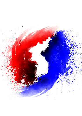 PSD 한국전통 전통 일러스트 캘리그라피 사람없음 빨간색 파란색 전통무늬 얼룩 태극 한반도 국내일러스트 문양 컬러 무늬 한국 파일형식