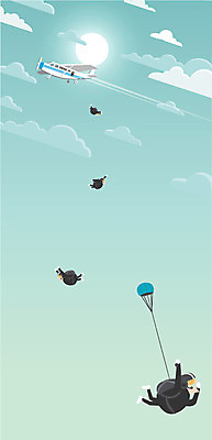 주간 구름 일러스트 하늘 비행기 사람 여러명 야외 태양 헬멧 스카이다이빙 낙하산 원페이지 국내일러스트 AI파일 자연요소 다수 항공교통 대중교통 보호장비 익스트림스포츠 파일형식 벡터