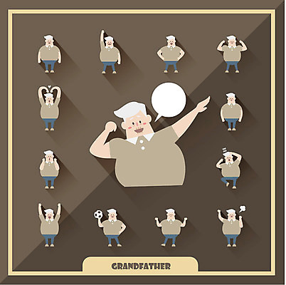 할아버지 노년 말풍선 스티커 일러스트 축구공 여러명 성인 세트 만세 분노 하트 최고 땀 국내일러스트 AI파일 모양 남자 감정 다수 공 축구용품 모션 사람 파일형식 벡터