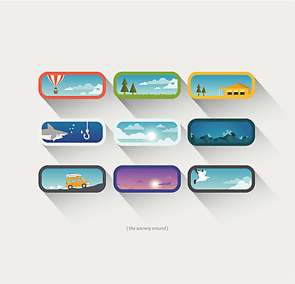 나무 구름 백그라운드 스티커 일러스트 갈매기 하늘 텐트 사람없음 세트 태양 라벨 열기구 해조류 산호 상어 낚시찌 네임텍 국내일러스트 AI파일 자연요소 식물 항공교통 조류 프레임 캠핑도구 어류 낚시용품 해양식물 자포동물 파일형식 벡터