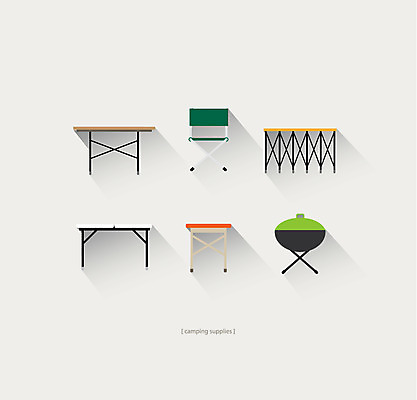스티커 의자 일러스트 탁자 사람없음 세트 플랫 화로 바베큐그릴 야외의자 야외테이블 국내일러스트 AI파일 그릇 가구 그릴 바비큐 파일형식 벡터