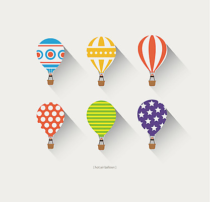 스티커 일러스트 사람없음 세트 열기구 플랫 국내일러스트 AI파일 항공교통 파일형식 벡터