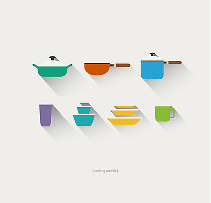 접시 스티커 일러스트 사람없음 컵 세트 머그컵 플랫 냄비 식기도구 국내일러스트 AI파일 식기 솥 파일형식 벡터