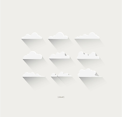 구름 스티커 일러스트 사람없음 세트 플랫 국내일러스트 AI파일 자연요소 파일형식 벡터