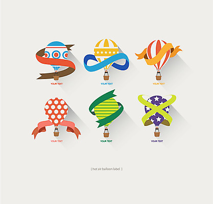 스티커 일러스트 사람없음 세트 라벨 열기구 국내일러스트 AI파일 항공교통 프레임 파일형식 벡터