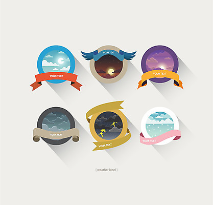구름 스티커 일러스트 하늘 사람없음 세트 태양 라벨 노을 맑음 달 눈 원형 비 저녁 번개 먹구름 흐림 국내일러스트 AI파일 자연요소 도형 날씨 프레임 야간 파일형식 벡터 구름_자연