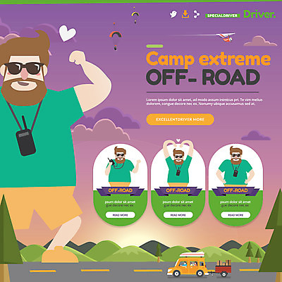 PSD 나무 구름 템플릿 여자 남자 어린이 웹템플릿 자동차 산 이벤트페이지 이벤트 여러명 성인 선글라스 노을 캠핑 열기구 캠핑카 이미지템플릿 자연요소 식물 안경 육상교통 다수 항공교통 레저 사람 페이지 파일형식